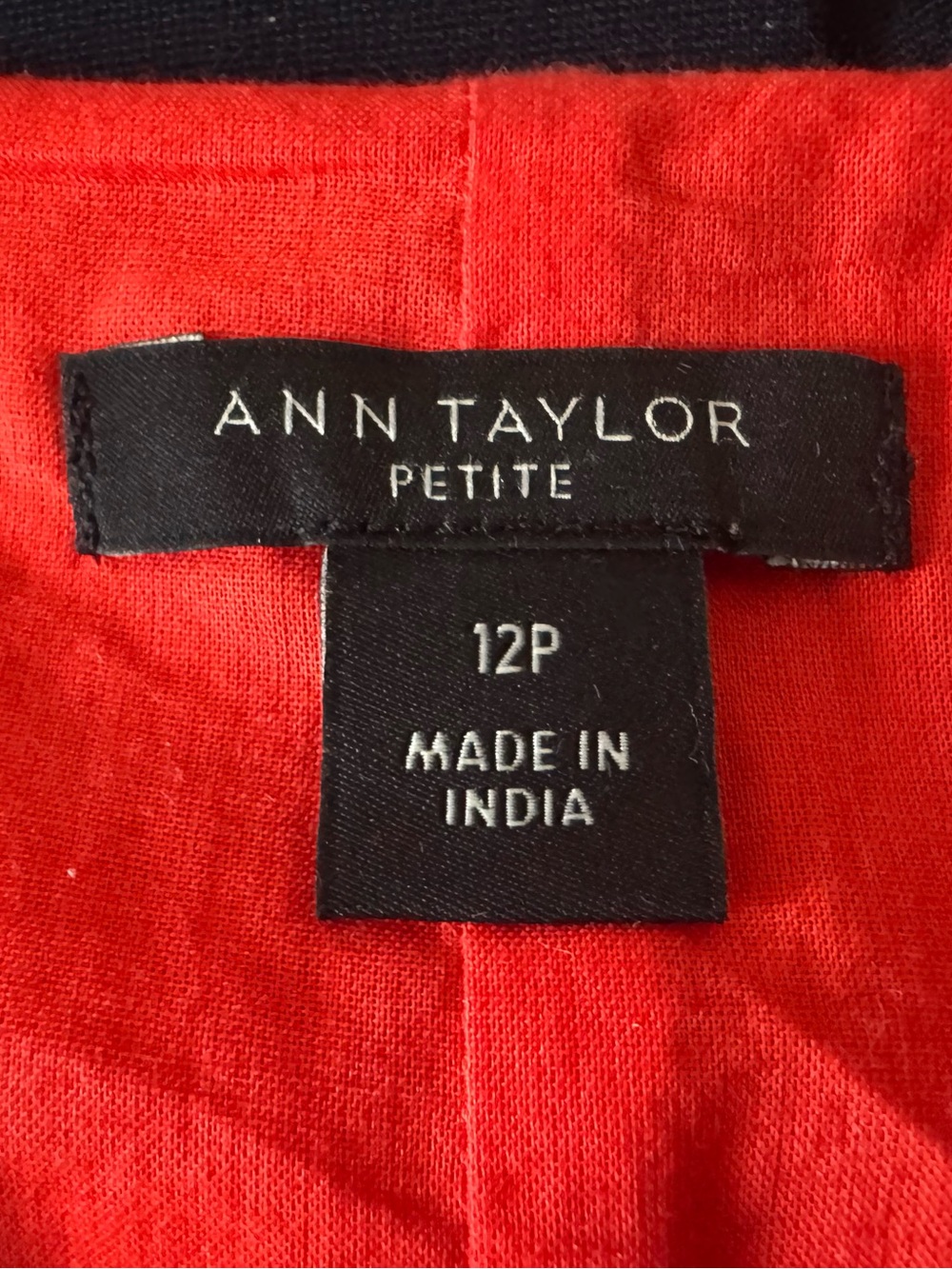 Ann Taylor Petite Red Cotton Button down midi dress